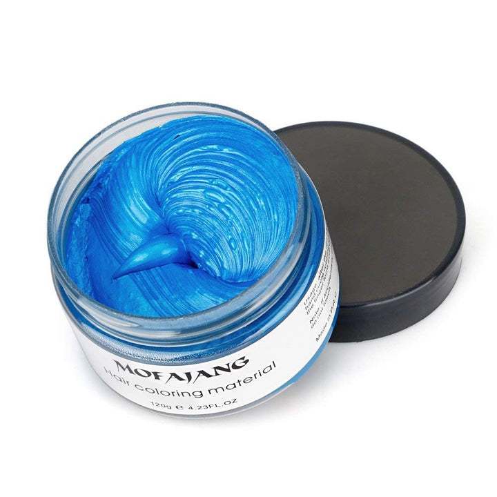 Hair Coloring Wax, Blue Disposable Instant Matte Hairstyle Mud Cream Hair Pomades for Kids Men Women to Cosplay Nightclub Masquerade Transformation ââ‚¬¦