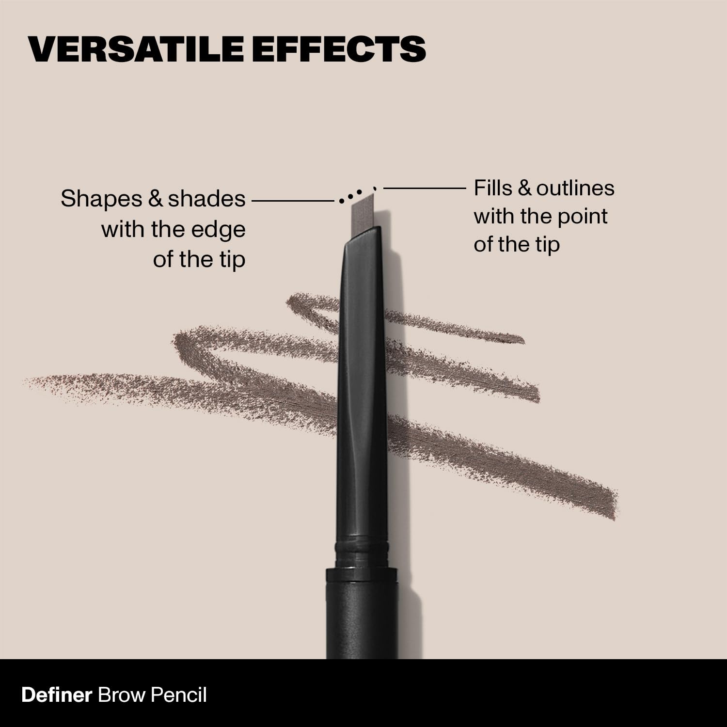 Morphe Definer Dual-Ended Brow Pencil & Spoolie - Eyebrow Pencil with Precision Slanted Tip for Shaping, Defining & Filling - Smooth, No-Tug Formula - Chocolatte Mousse (0.003 oz)