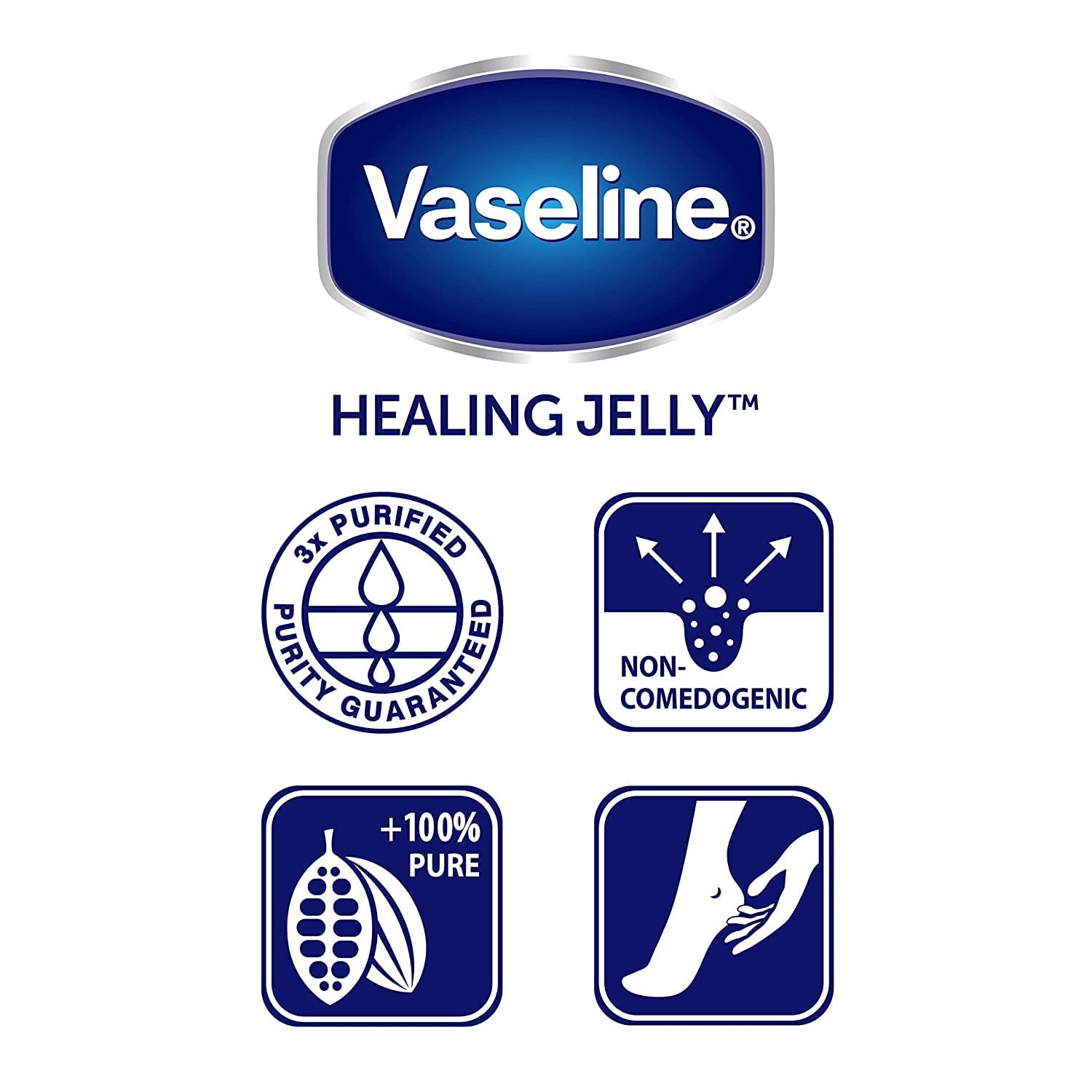 Vaseline Rich Conditioning Petroleum Jelly, Cocoa Butter 7.5 oz (Pack of 12)