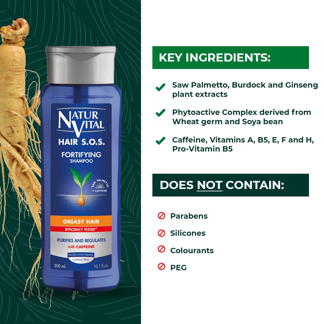 Revitalizing Shampoo Greasy Hair - 300 Ml / Natural