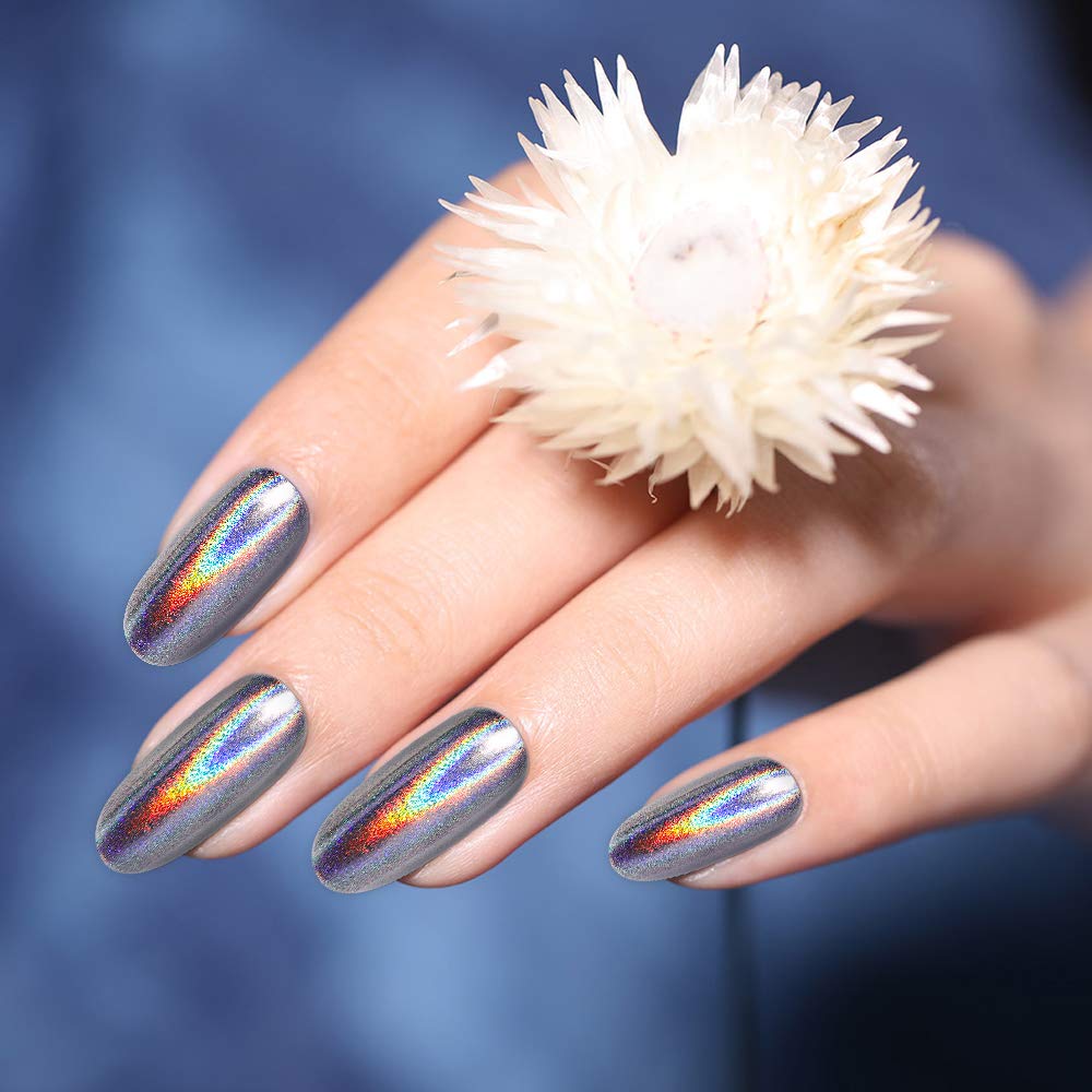 Artdone 16 Jars Chrome Nail Powder Nail Art Glitter Decoration Metallic Mirror Effect Holographic Aurora Chameleon Pigment Powder 1g/Jar Pearl for Resin Craft & Nail Art Fimo