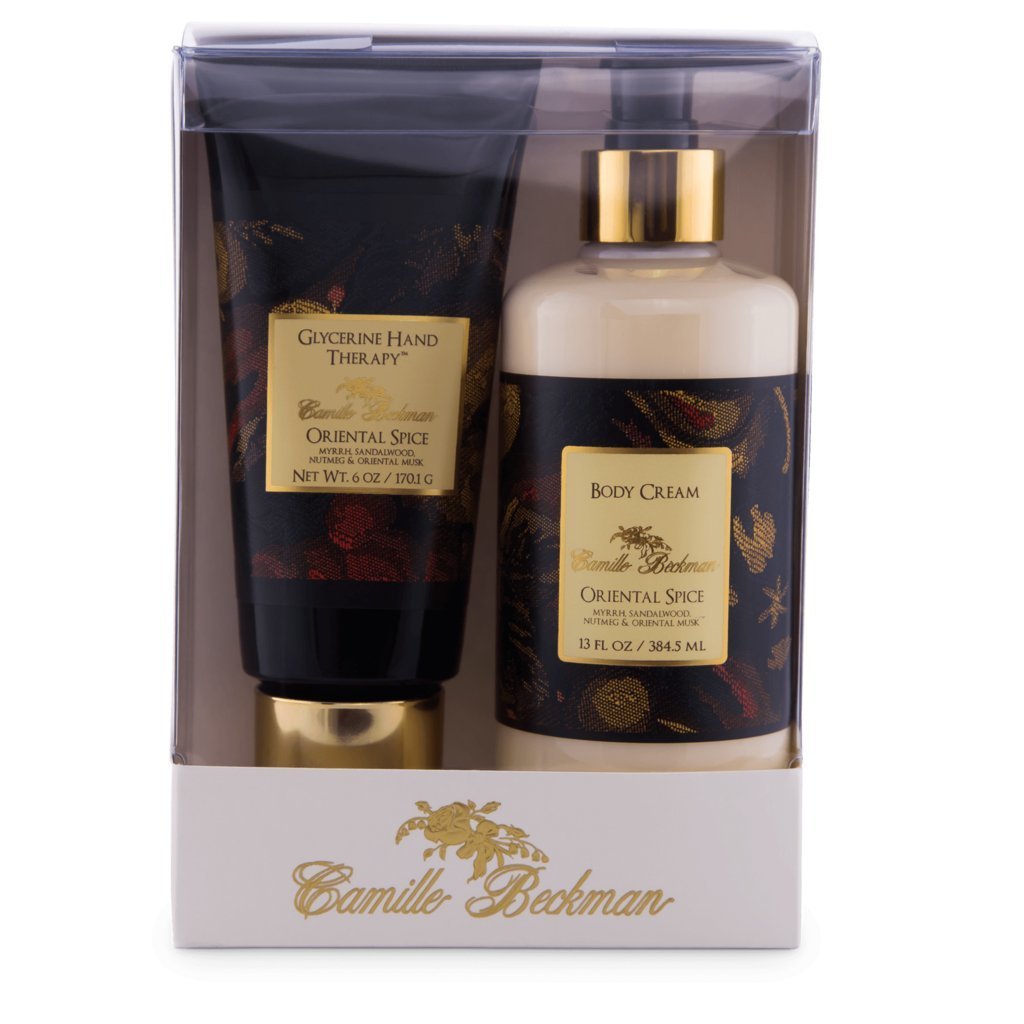Oriental Spice : Camille Beckman Hand and Body Duet Set, Silky Body and Glycerine Hand Cream, Oriental Spice