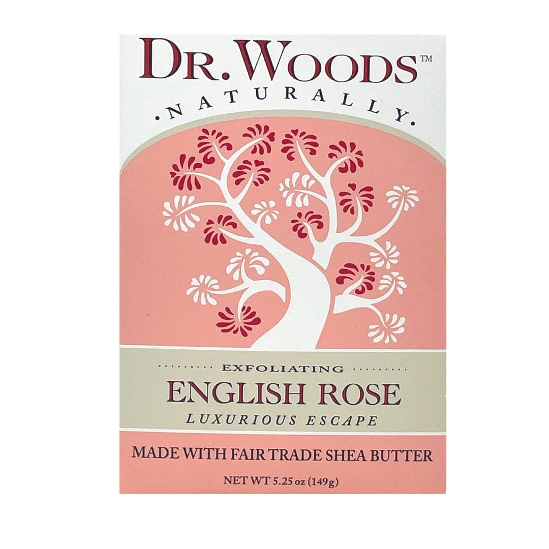 Dr. Woods Dr. woods skin Illuminating English Rose bar soap with organic shea butter, 5.25 ounce (pack of 3)