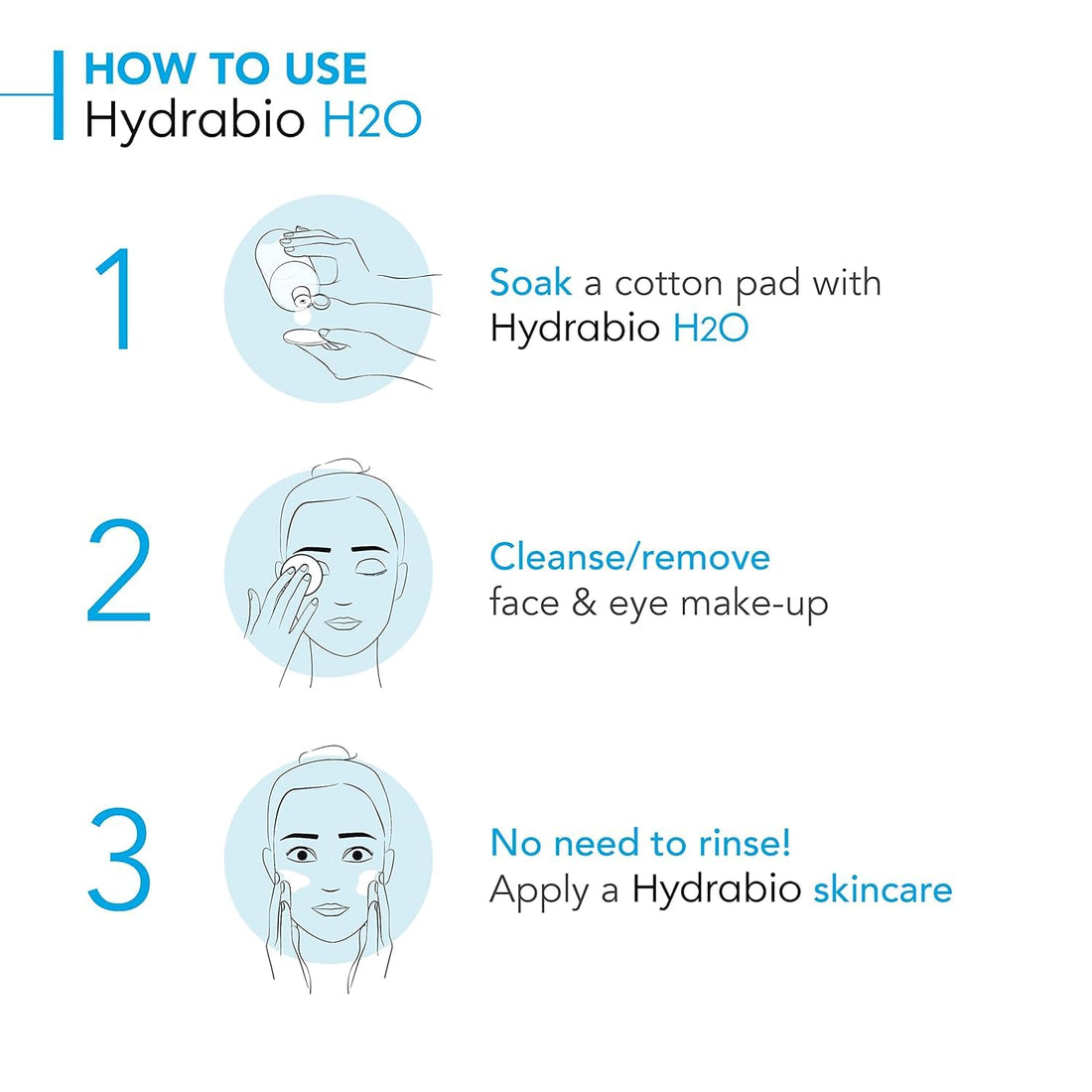 Bioderma - Hydrabio H2O - Micellar Water - Cleansing and Make-Up Removing - for Dehydrated Sensitive Skin , 16.91 Fl Oz (Pack of 1)
