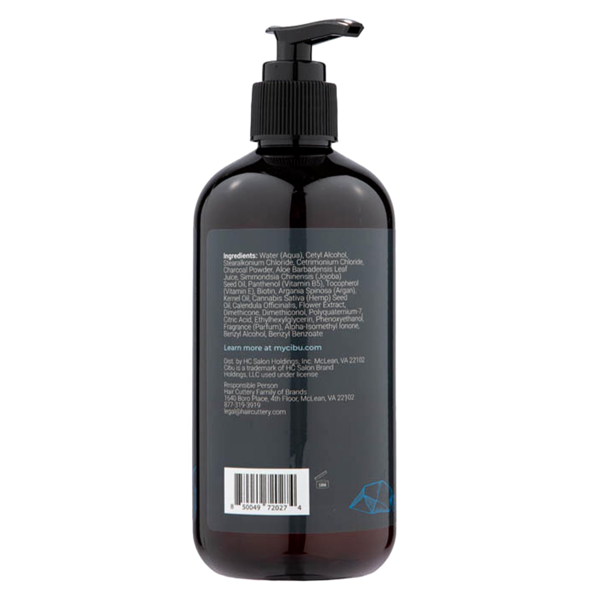 CIBU for Men Charcoal Conditioner 12oz - Hydrating, Volumizing, Lightweight Hair Conditioner for Men - Cleansing Conditioner for Healthy Hair and Scalp