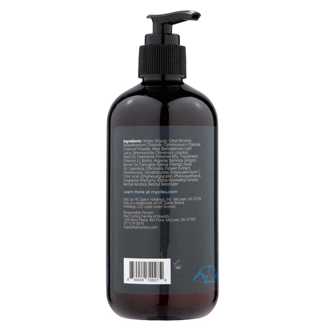 CIBU for Men Charcoal Conditioner 12oz - Hydrating, Volumizing, Lightweight Hair Conditioner for Men - Cleansing Conditioner for Healthy Hair and Scalp