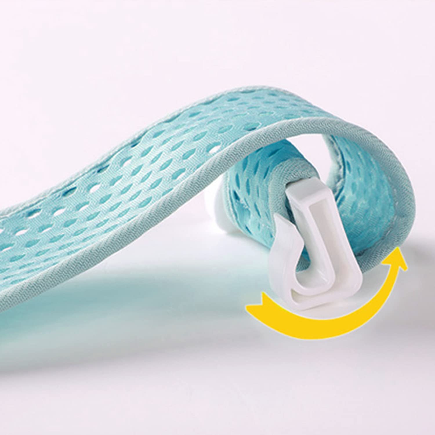 Baby Bath Seat Support Net Soft Headrest Baby Bath Cushion Pad, Breathable Newborn Infant Bathtub Shower Mesh Mat, Adjustable Shower Pad Portable Anti-Slip Bath Sling 0-18 Months, Blue (No Bathtub)