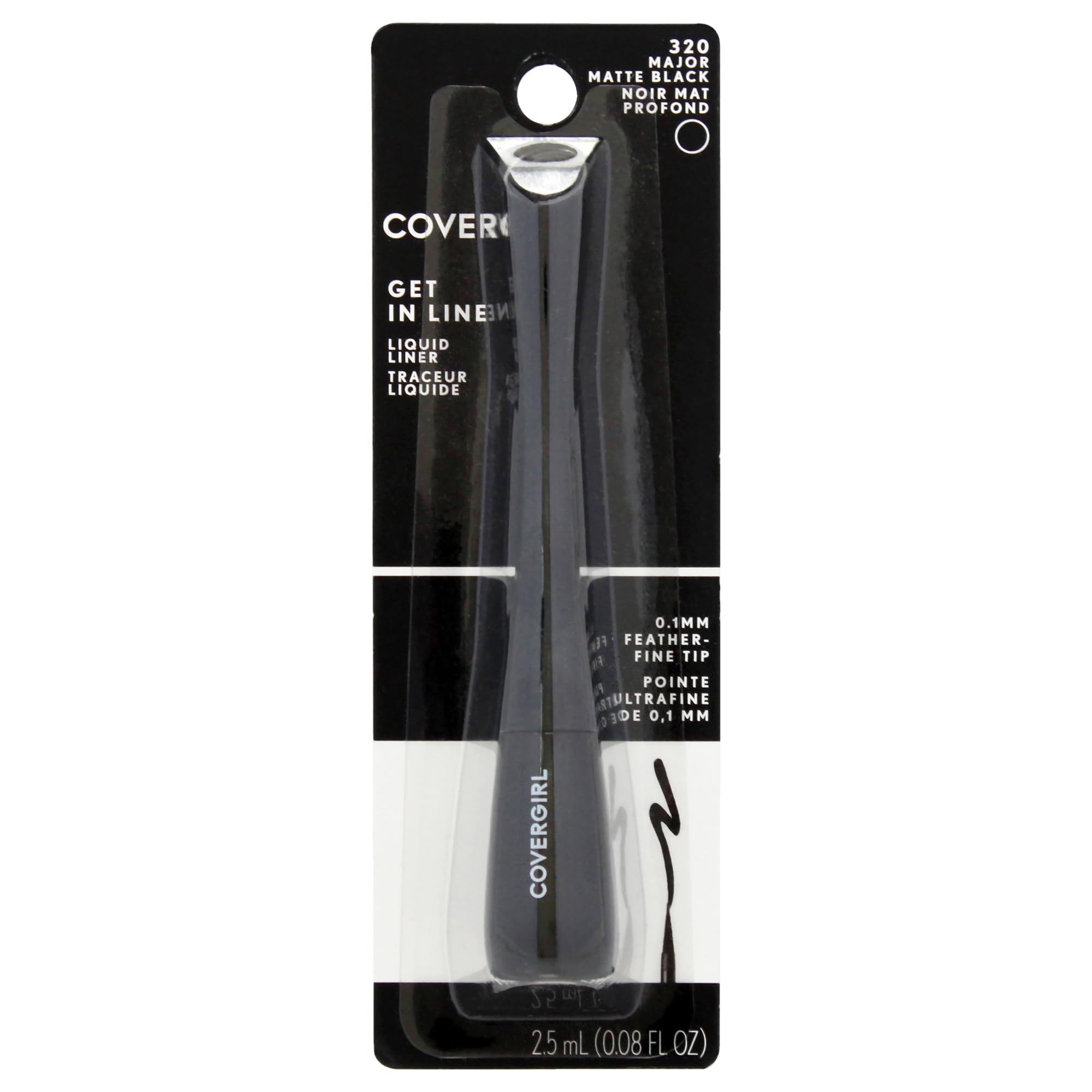 Covergirl Get In Line Liquid Eyeliner, Black Out, 0.04 Pound