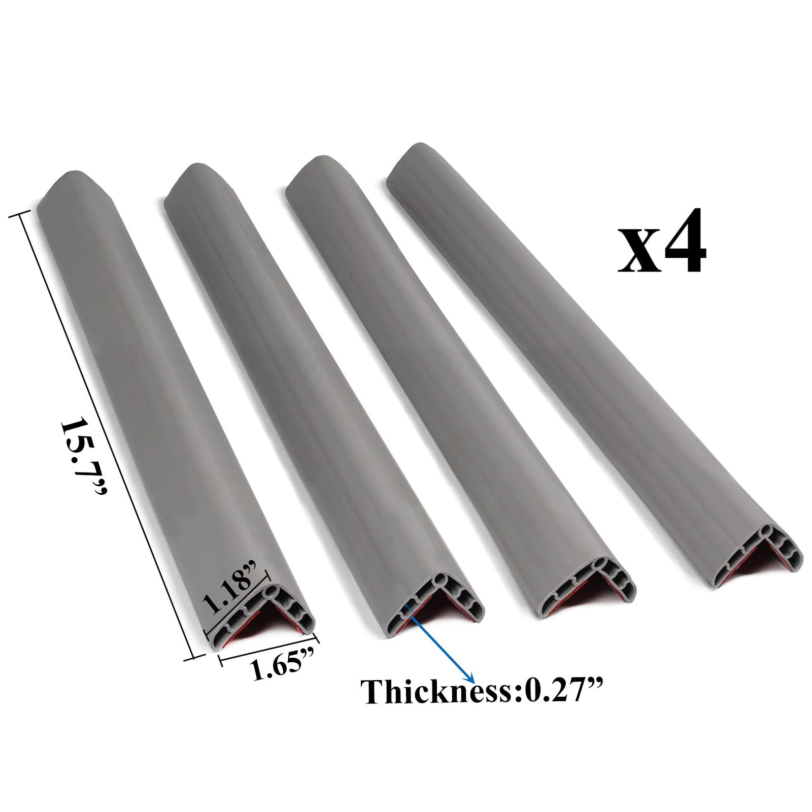 LEWINO Stair Edge Protector Edge Bumper Guard Stair Proofing Table Edge Protector for Garage, Cabinet, Fireplace 5.3ft (15.7in*4pcs)