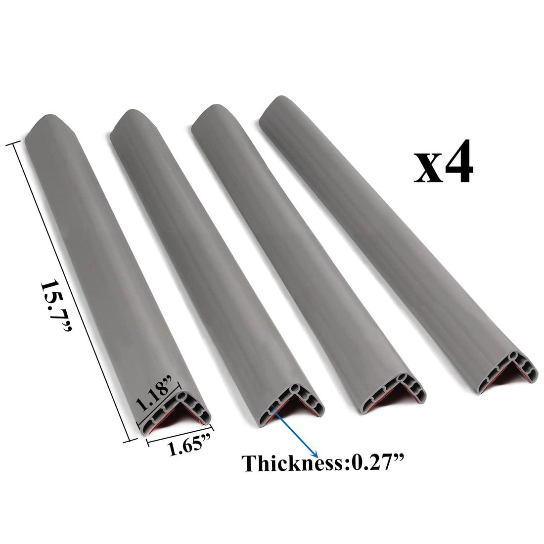 LEWINO Stair Edge Protector Edge Bumper Guard Stair Proofing Table Edge Protector for Garage, Cabinet, Fireplace 5.3ft (15.7in*4pcs)