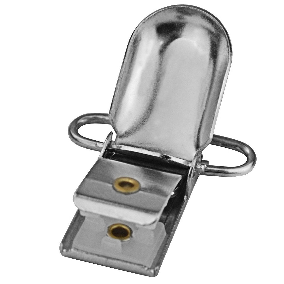 50pcs 1 Pacifier Suspender Clips, Marrywindix Pacifier Clips for Making Pacifier Holders Bib Clips Toy Holder Silver