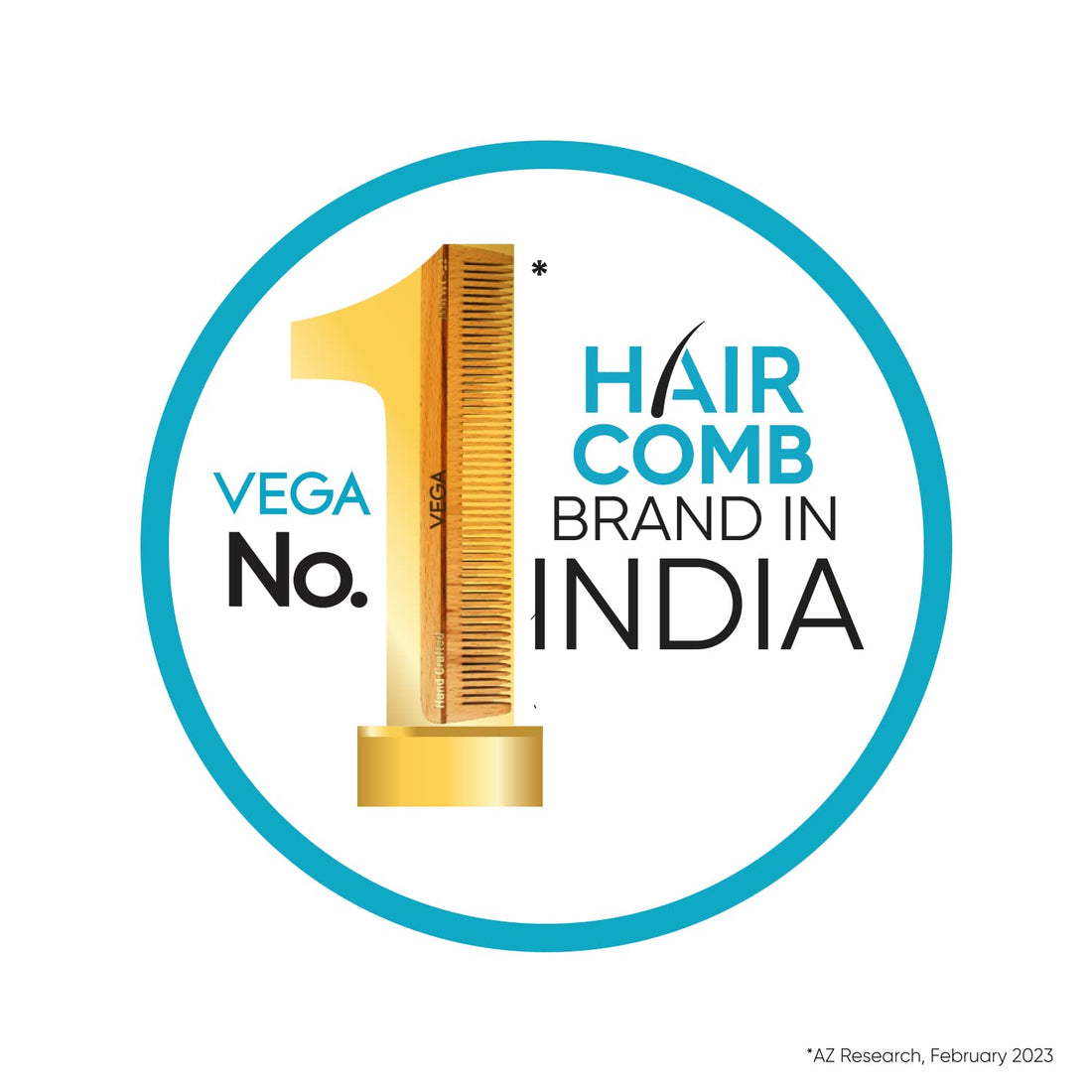 Vega Large Shampoo Hair Comb with Wide Teeth,Handmade (India's No.1* Hair Comb Brand)For Men and Women, (HMC-30)