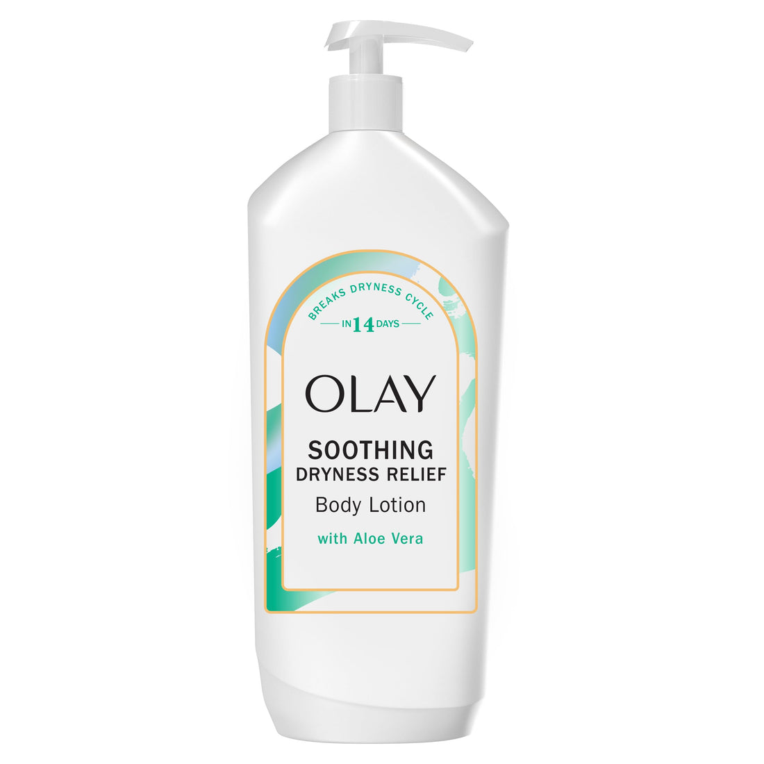 Olay Soothing Dryness Relief Hydrating Body Lotion for Women, Absorbs Instantly, Formulated with Vitamin B3 Complex, Aloe Vera Scent, 18 fl oz