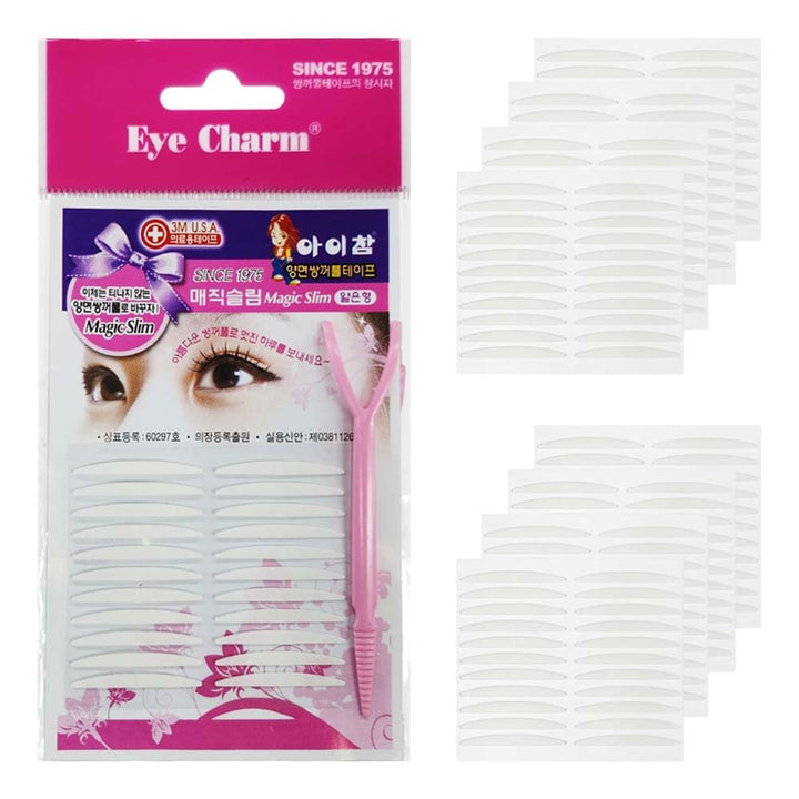 Eye Charm Double Eyelid Tape Hooded Eye Lift – Droopy Eyelid Lifter Eye Lid Strips for Hooded Eyes (Double Sided 3mm 176p)