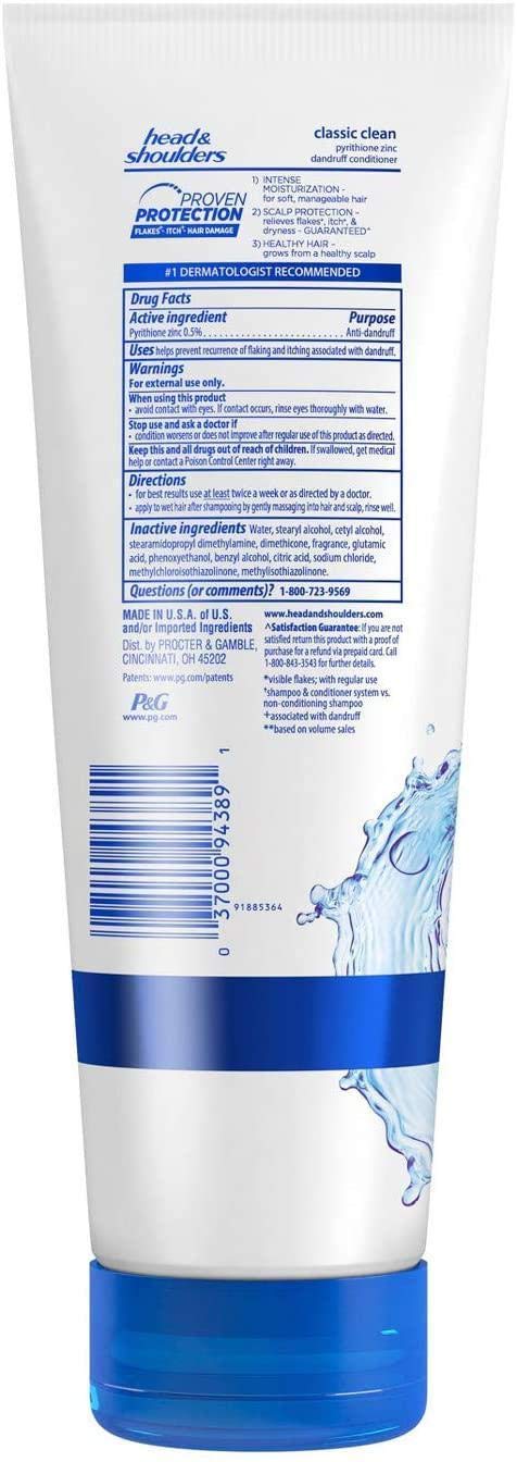 Head & Shoulders Classic Clean Dandruff Conditioner, 10.9 fl oz