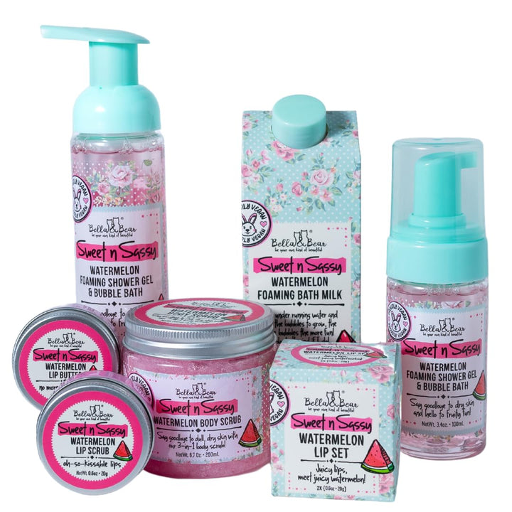 Bella & Bear Sweet 'n' Sassy Watermelon Foaming Shower Gel & Bubble Bath, 6.7 oz