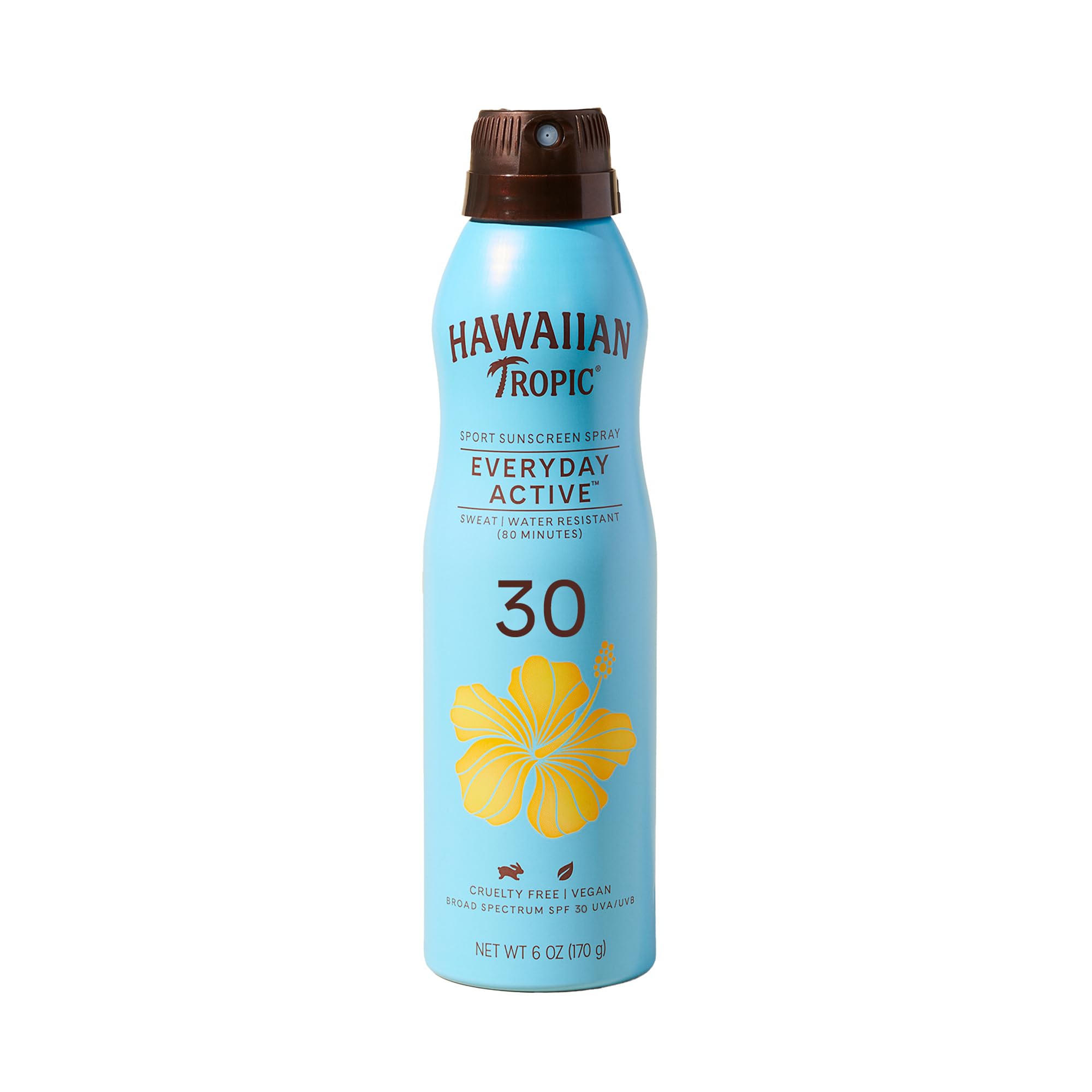 Hawaiian Tropic Everyday Active Clear Spray Sunscreen SPF 30, 6oz | Hawaiian Tropic Sunscreen SPF 30, Sunblock, Oxybenzone Free Sunscreen, Spray On Sunscreen, Body Sunscreen Spray, 6oz