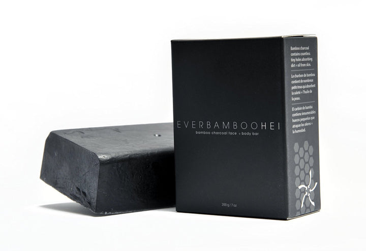 Ever Bamboo HEI Bamboo Charcoal Moisturizing Face Body Soap Bar (200 g)
