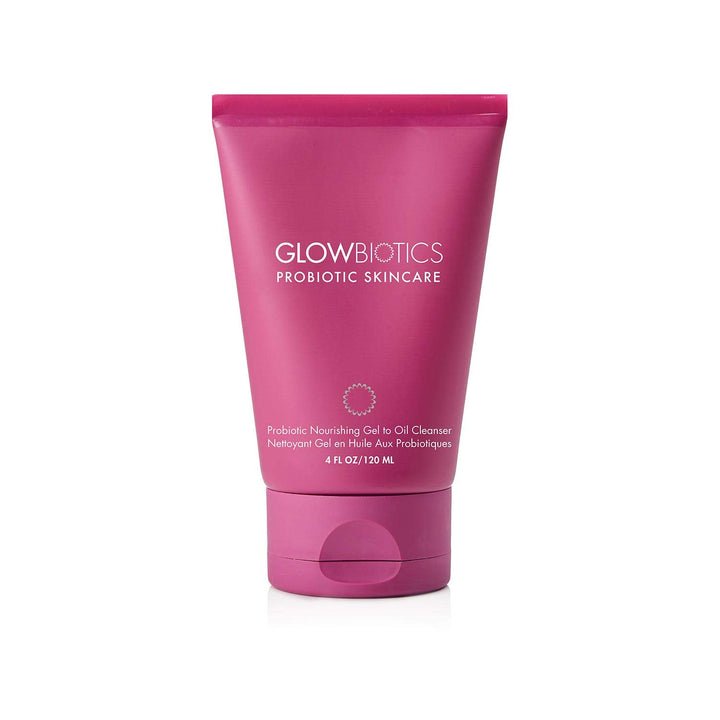 Glowbiotics MD Probiotic Nourishing Gel to Oil Cleanser Makeup and Impurity Remover - For Dry, Normal, and Sensitive Skin - Made in the USA, Basic, 4 Fl Oz