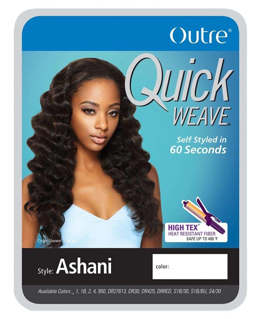 1B: OUTRE Synthetic Hair Half Wig Quick Weave Ashani (1B)