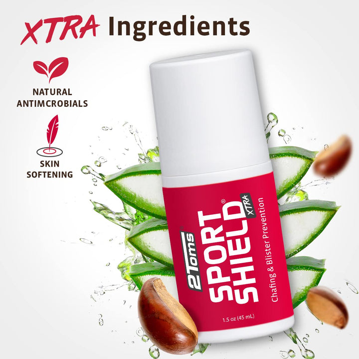 2Toms SportShield for Her – Chafing and Blisters Prevention, Waterproof, for Thigh Rubbing, Foot, Skin Friction and Anti Chafe Protection, 1.5 Ounce Roll-On Bottle