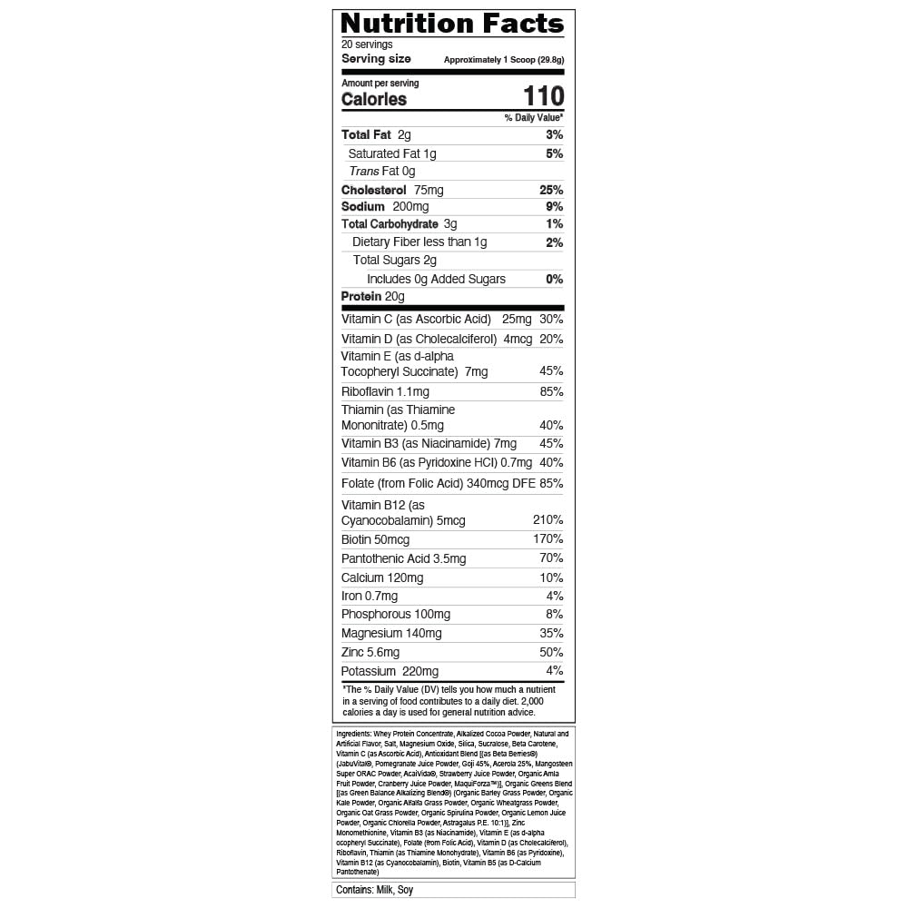 Evlution Nutrition VitaWhey - 100% Whey - Vitamins & Minerals - Muscle Growth, Strength & Recovery - Multivitamin Protein Powder - 20g Protein Per Serving - Fast Absorbing - 20svg - Chocolate