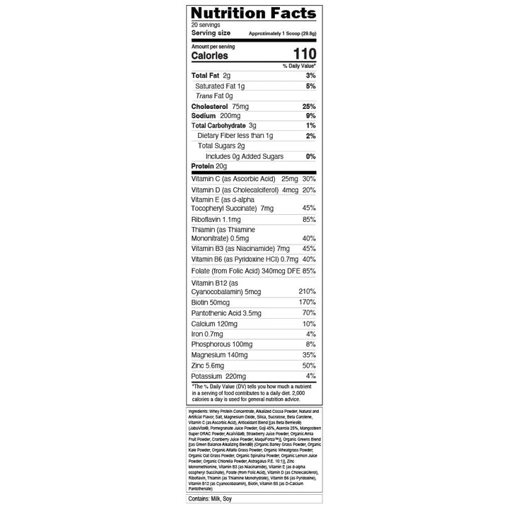 Evlution Nutrition VitaWhey - 100% Whey - Vitamins & Minerals - Muscle Growth, Strength & Recovery - Multivitamin Protein Powder - 20g Protein Per Serving - Fast Absorbing - 20svg - Chocolate