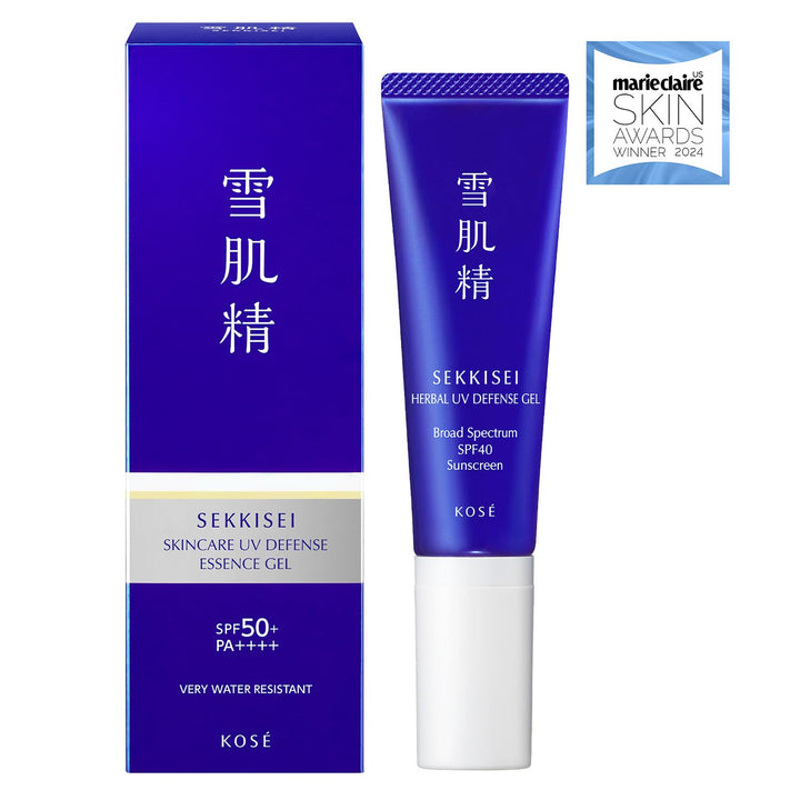 SEKKISEI Herbal UV Defense Gel for Face Broad Spectrum Sunscreen, SPF40, 1 Ounce
