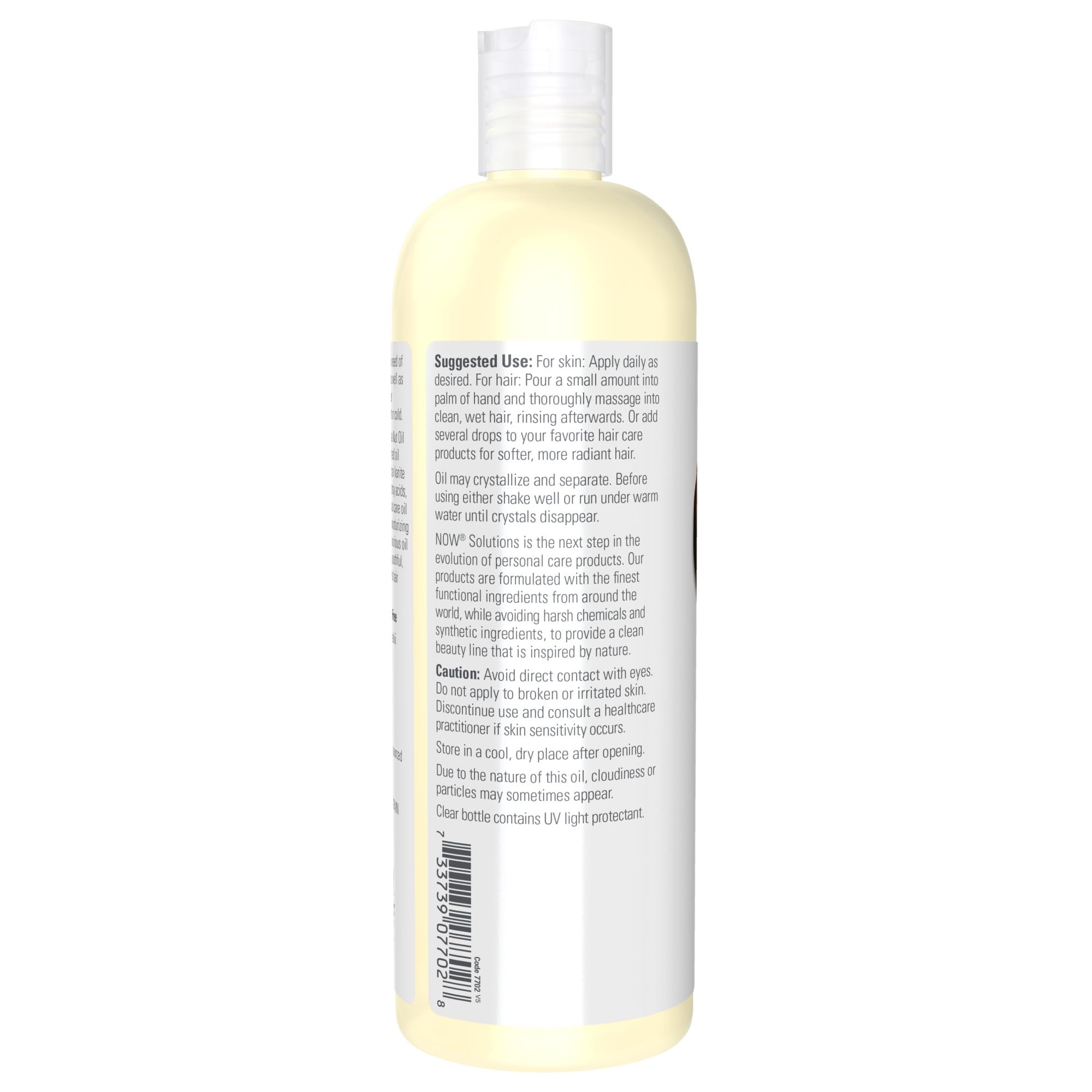 NOW Foods Solutions, Shea Nut Oil, Multi-Purpose Intense Moisturizing Oil for Skin, Scalp and Hair, 16-Ounce