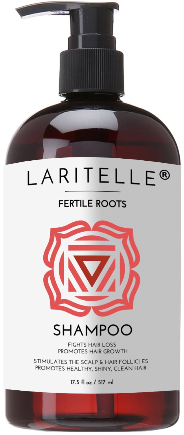Laritelle Organic Shampoo 16 oz. Fortifying, Strengthening, Rejuvenating. Prevents Hair Shedding, Promotes New Hair Growth. Ayurvedic Herbs, Lavender, Ginger, Rosemary, Patchouli and Cloves. Vegan. GF