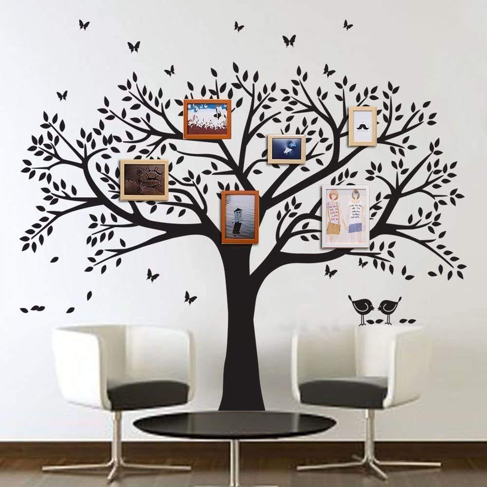 Giant Family Tree Wall Decals Bird Stickers Decals Branches Wall Stickers for Living Room Nursery Room Wall Decor