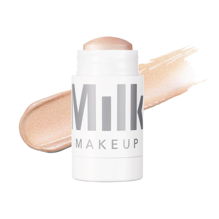 Milk Makeup Highlighter – Cream Highlighter Stick for Face + Body with Radiant, Shimmery Glow – Buildable, Blendable, Vegan Formula for All Skin Types – Turnt, 0.21 oz