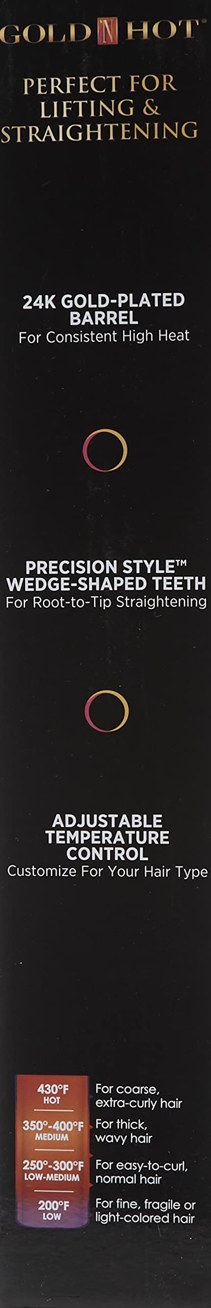 Gold N Hot Professional Styling Comb with Mtr (Multi-Temp Regulator)