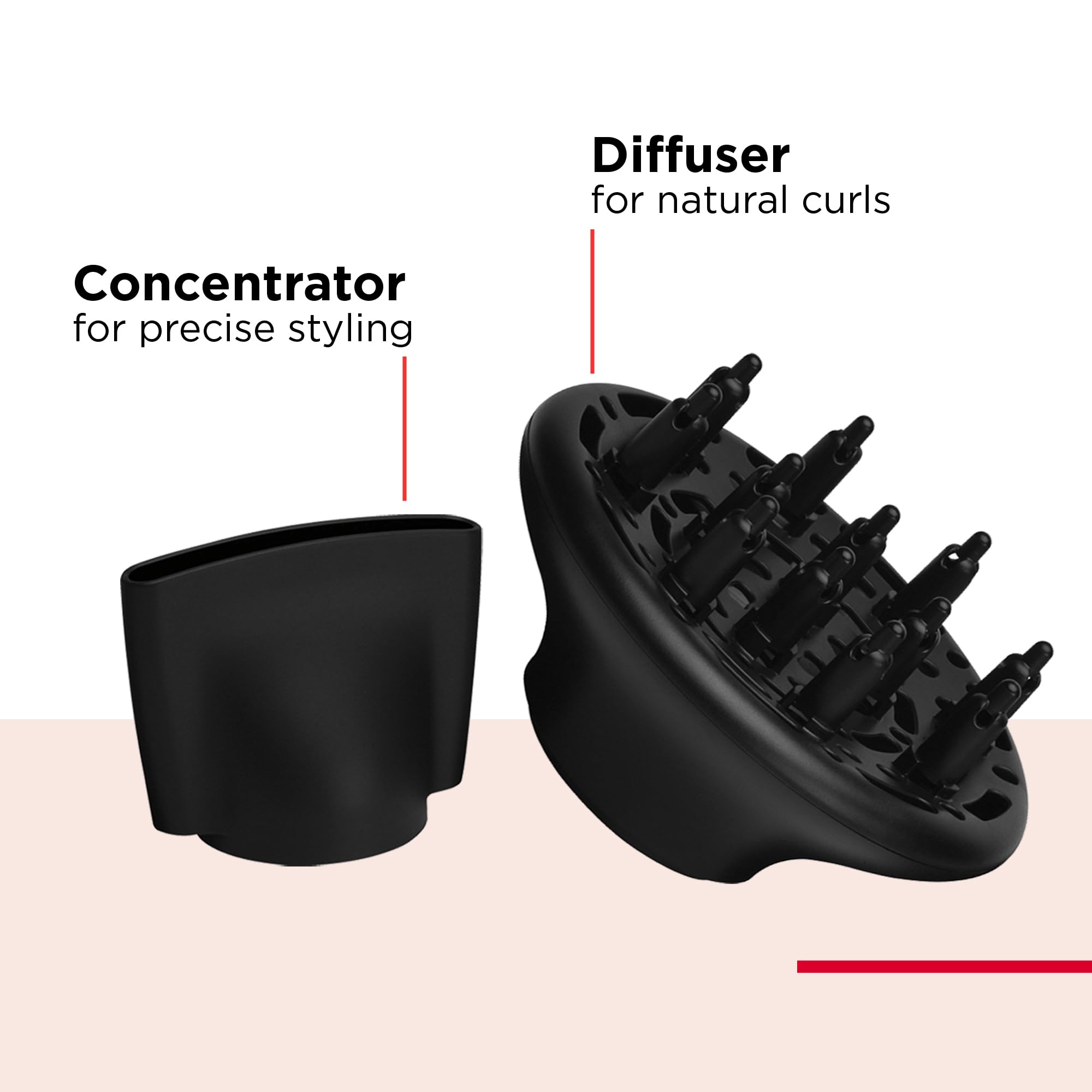 REVLON Dry Max Hair Dryer with Diffuser for Natural Curls| Prevents Frizz, Speeds Drying Time, and Reduces Damage, Plus Concentrator for Precise Styling, 1875 Watts (Silver)