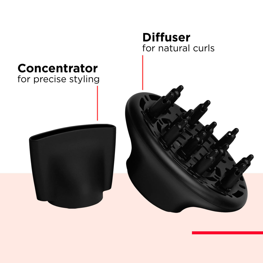 REVLON Dry Max Hair Dryer with Diffuser for Natural Curls| Prevents Frizz, Speeds Drying Time, and Reduces Damage, Plus Concentrator for Precise Styling, 1875 Watts (Silver)