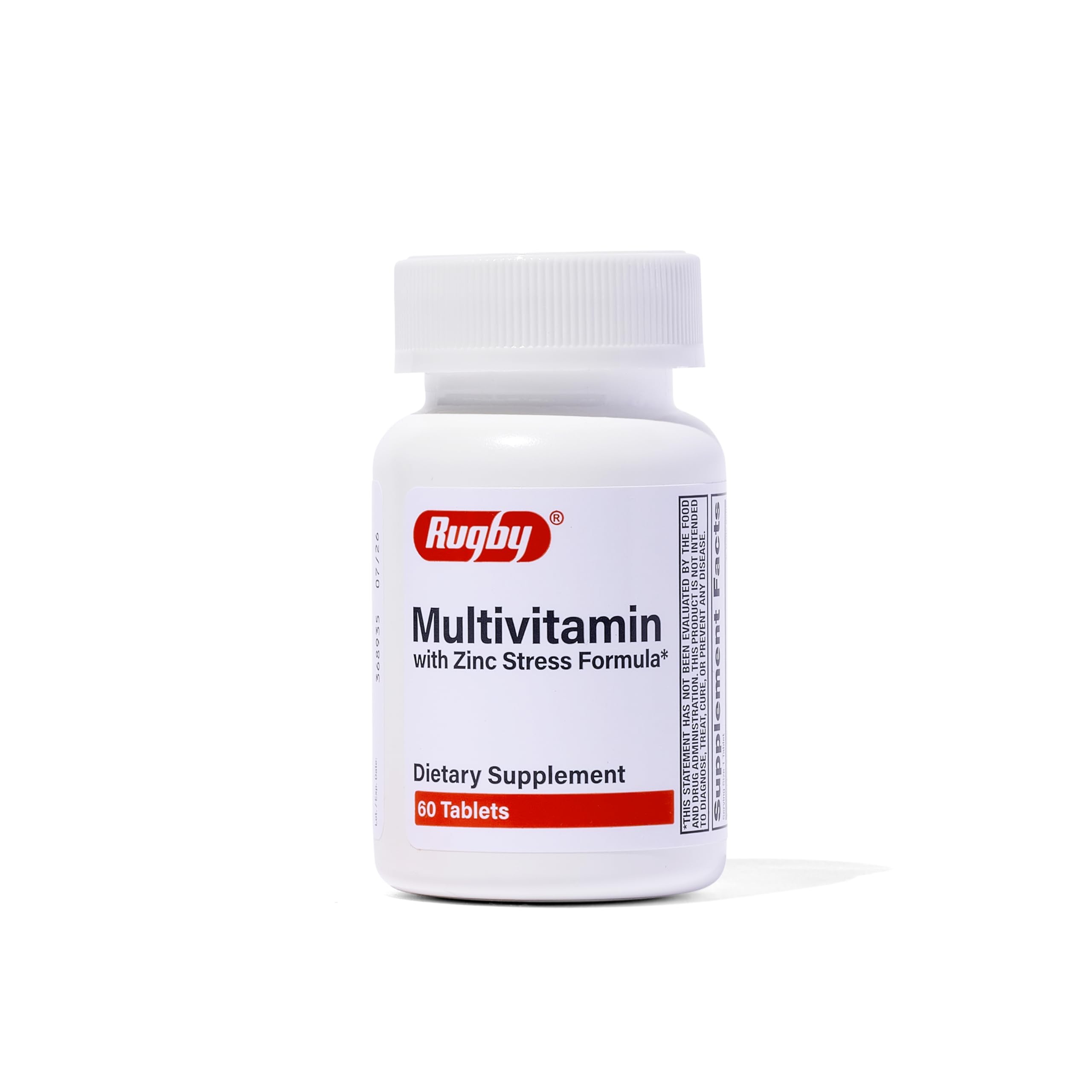 Rugby Multivitamin with Zinc Stress Formula - Dietary Supplement - 60 Tablets