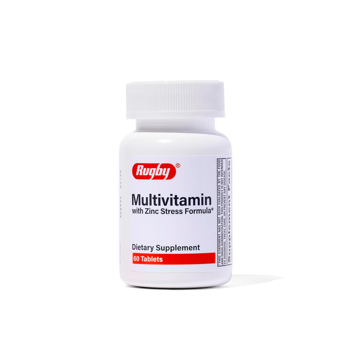 Rugby Multivitamin with Zinc Stress Formula - Dietary Supplement - 60 Tablets