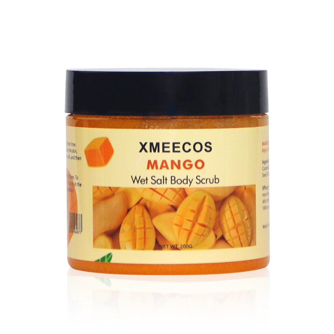 XMEECOS Mango Wet Salt Body Scrub |Cruelty Free| Skin Cleanser for Crack skin |Skin Smoother| Exfoliating| Vegan (Mango)