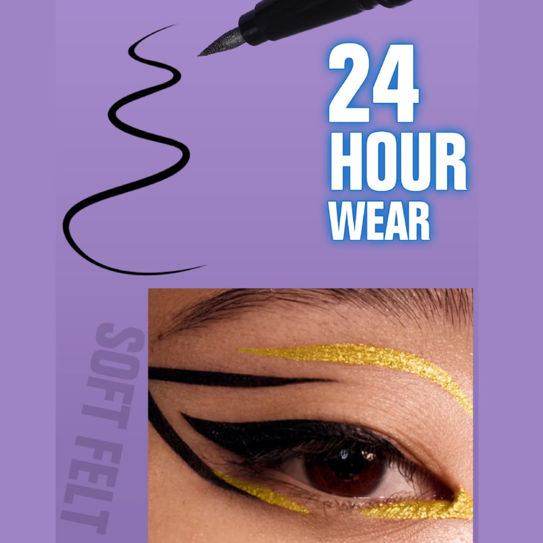 ONarisae liquid eyeliner waterproof metallic satin finish ink eyeliner pen long lasting high pigmented Sky Blue