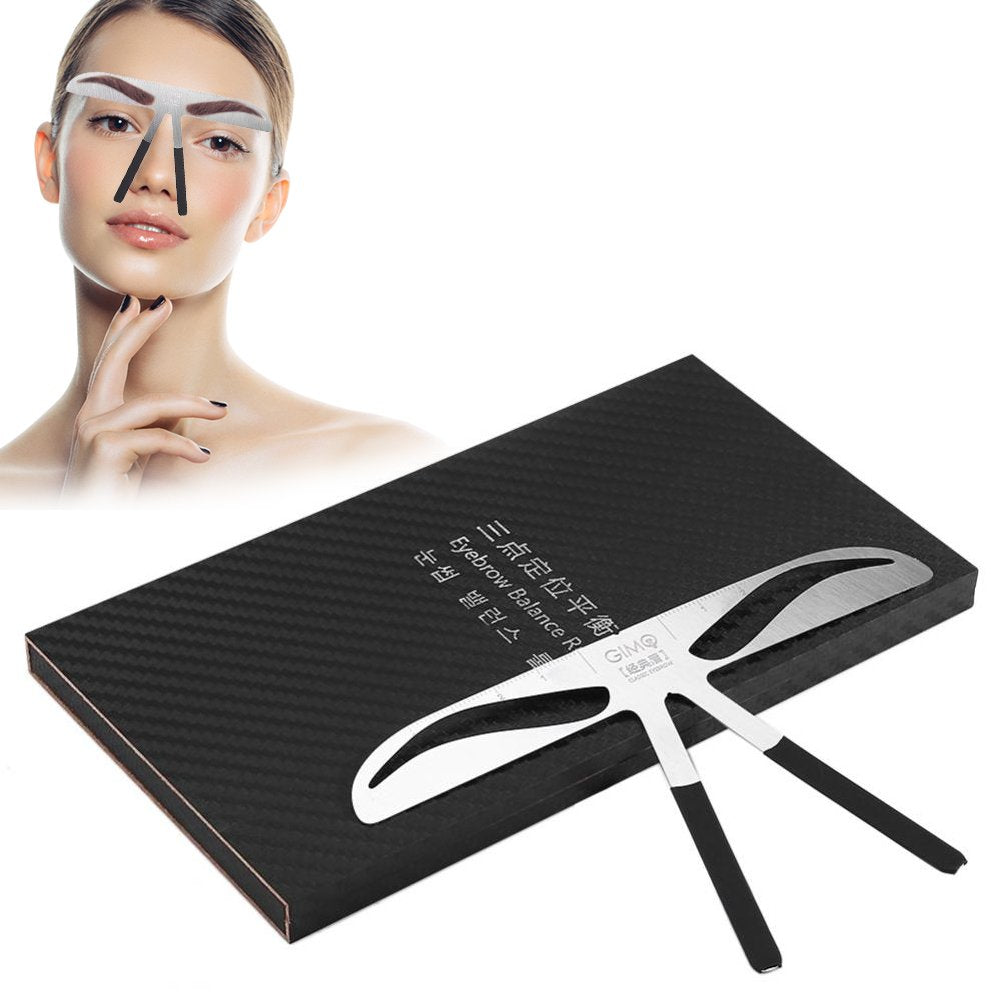 Eyebrow Ruler, Permanent Tattoo Eyebrow Measure Balance Extension Three-point positioning design Ruler Shape Stencil Makeup Tool Eyebrow Measure Balance Extension Ruler, Eyebrow Shape Stencil Tool