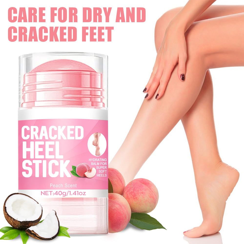 60% Urea Cream plus 2% Salicylic Acid - 1.41 oz Urea Foot Hand Cream Stick for Repairing Restore Balm, Cracked Hands Elbows Feet Knees, Moisturizes and Hydrates the Dry & Dead Skin, Peach Scent