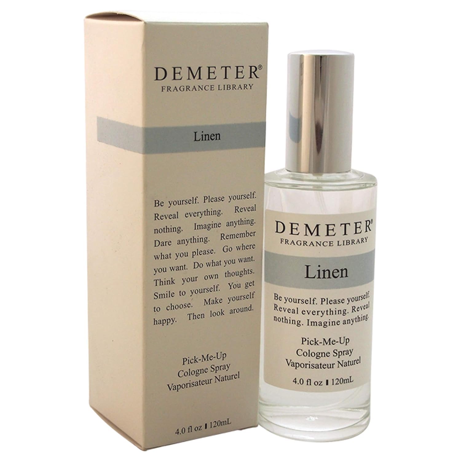 Demeter Linen Cologne Spray for Unisex, 4 Ounce