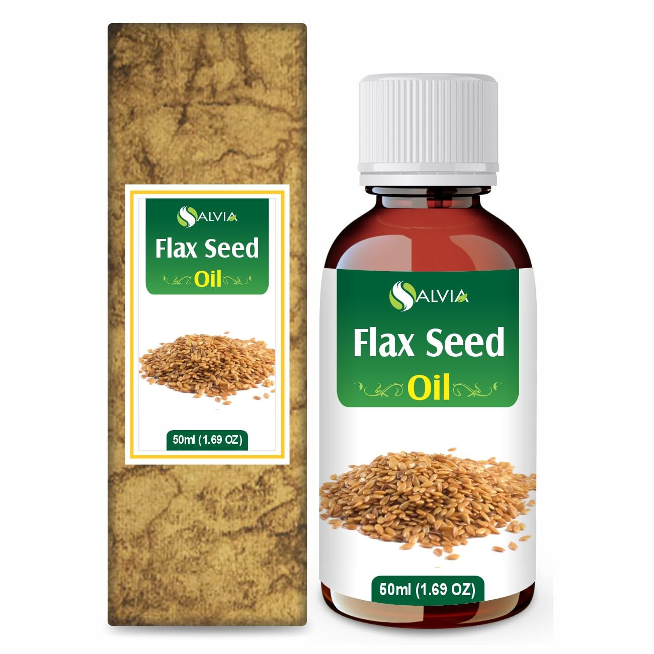 Flax Seed Oil 100% Natural Pure UNDILUTED Uncut Carrier Oil (1.69 fl oz)