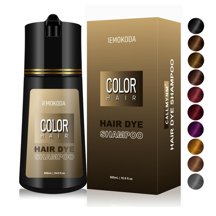 Callmynm Hair Dye Shampoo for Gray Coverage, 3 In 1 Natural & Long-Lasting Hair Color Shampoo, Easy to Use at home, Champu Para Canas, Herbal Treated for Men Women,16.9 fl.oz (Silver Gray)