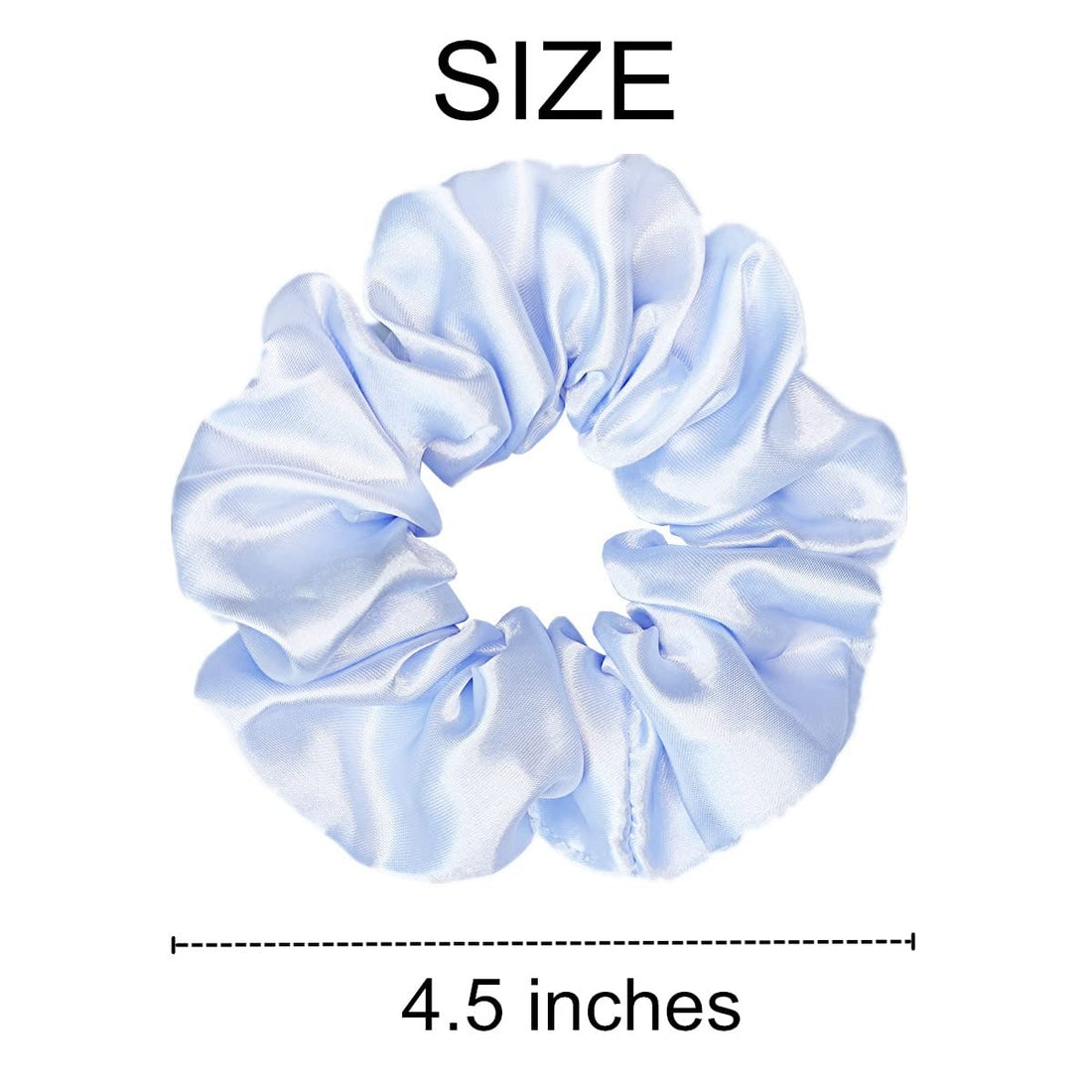 12 Pcs Satin Silk Hair Scrunchies Soft Hair Ties Fashion Hair Bands Hair Bow Ropes Hair Elastic Bracelet Ponytail Holders Hair Accessories for Women Girls (Assorted Blue Pair)