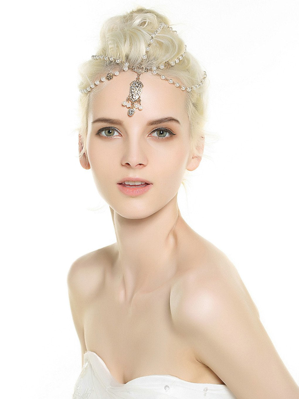 Aukmla Alloy Headbands For Women Head Chain With Sequines (Bead)