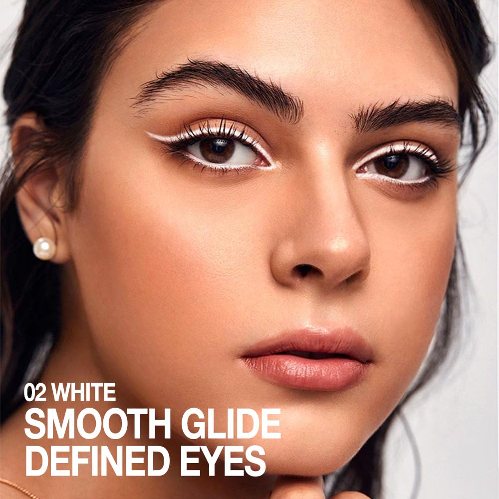 evpct White Gel Eyeliner Pencils Eye Face Paint Stick Lipstick, Eye Liner Waterproof Smudge Proof Halloween Makeup Set Colored Cream Eyeliner Pen Crayon Eye delineador de ojos contra el agua 02