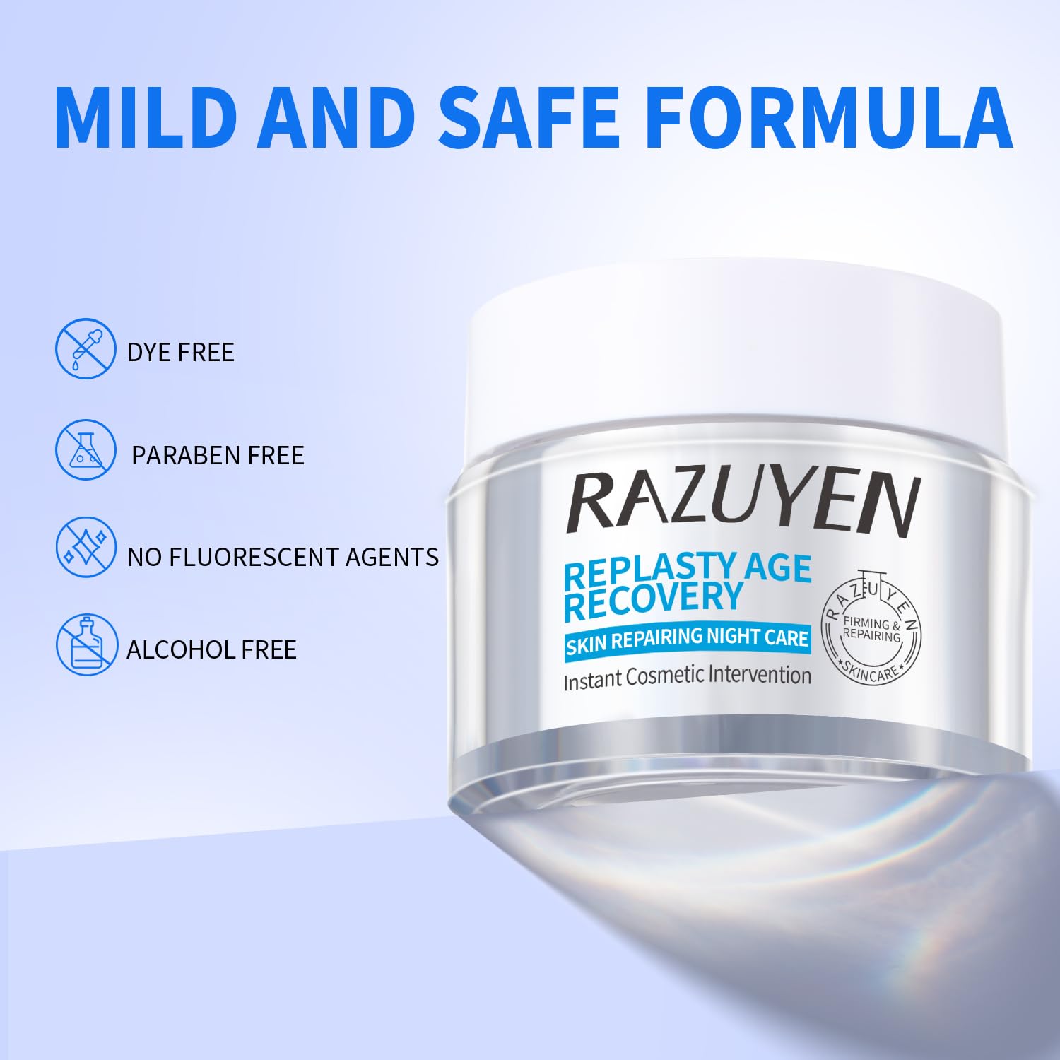 RAZUYEN Anti-Wrinkle Facial Night Cream with 9% Pro-Xylane, Anti-Aging Night Moisturizer for Face Hydrating,Firming and Restoring, Nighttime Skin Care, 1.01 Oz