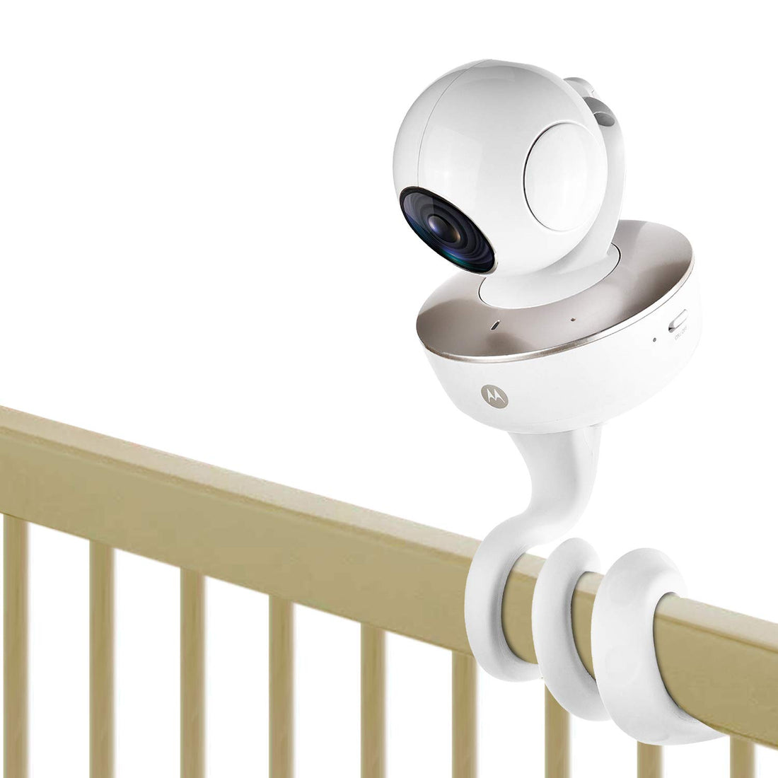 iTODOS Baby Monitor Mount Compatible with Arlo,Owlet,Goodbaby,Hellobaby,ANMEATE,Vtech,Motorola Baby Monitor and Most Universal Monitors Camera,Versatile Twist Mount Without Tools or Wall Damage-White