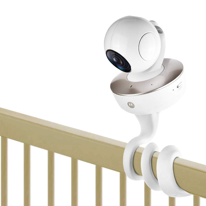 iTODOS Baby Monitor Mount Compatible with Arlo,Owlet,Goodbaby,Hellobaby,ANMEATE,Vtech,Motorola Baby Monitor and Most Universal Monitors Camera,Versatile Twist Mount Without Tools or Wall Damage-White
